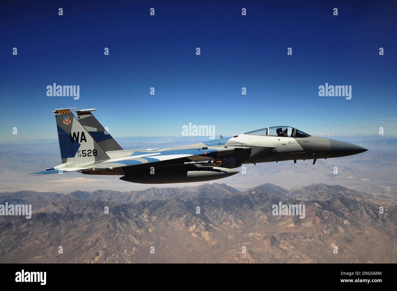 Eine F-15E Strike Eagle aus der 65. Aggressor Squadron. Stockfoto