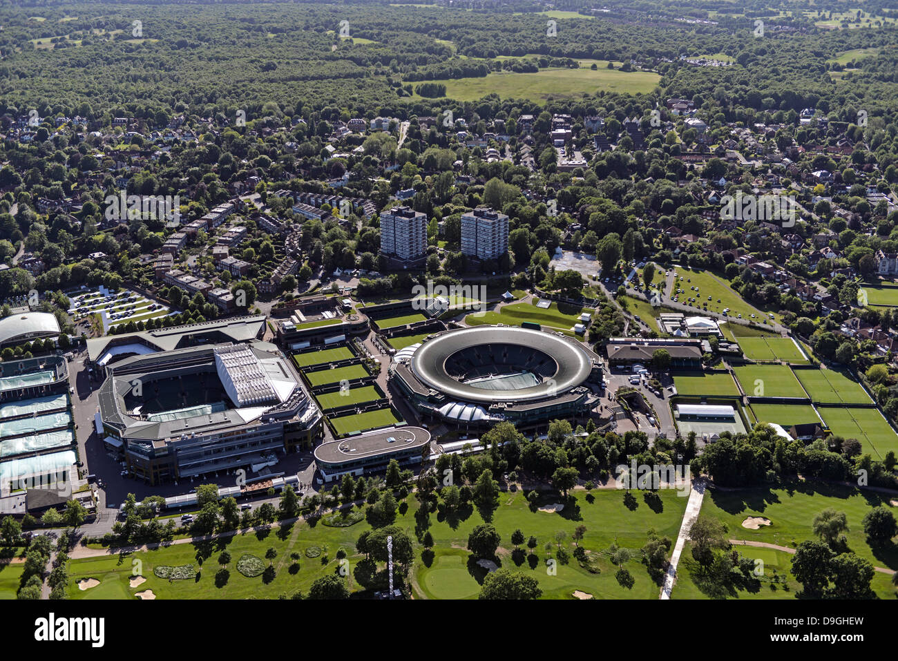 Luftaufnahme von Wimbledon Stockfoto