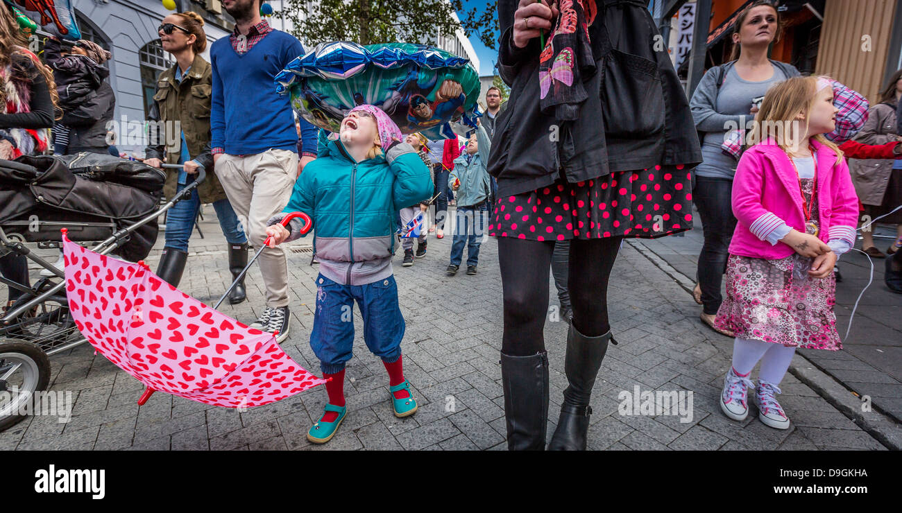 Unabhängigkeitstag, Reykjavik, Island Stockfoto