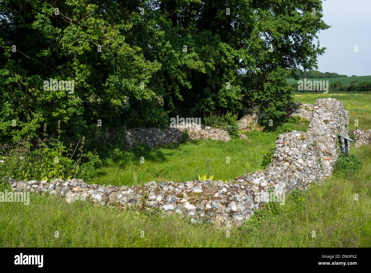 Stein-Kapelle verfallene Ruinen Faversham Kent Stockfoto