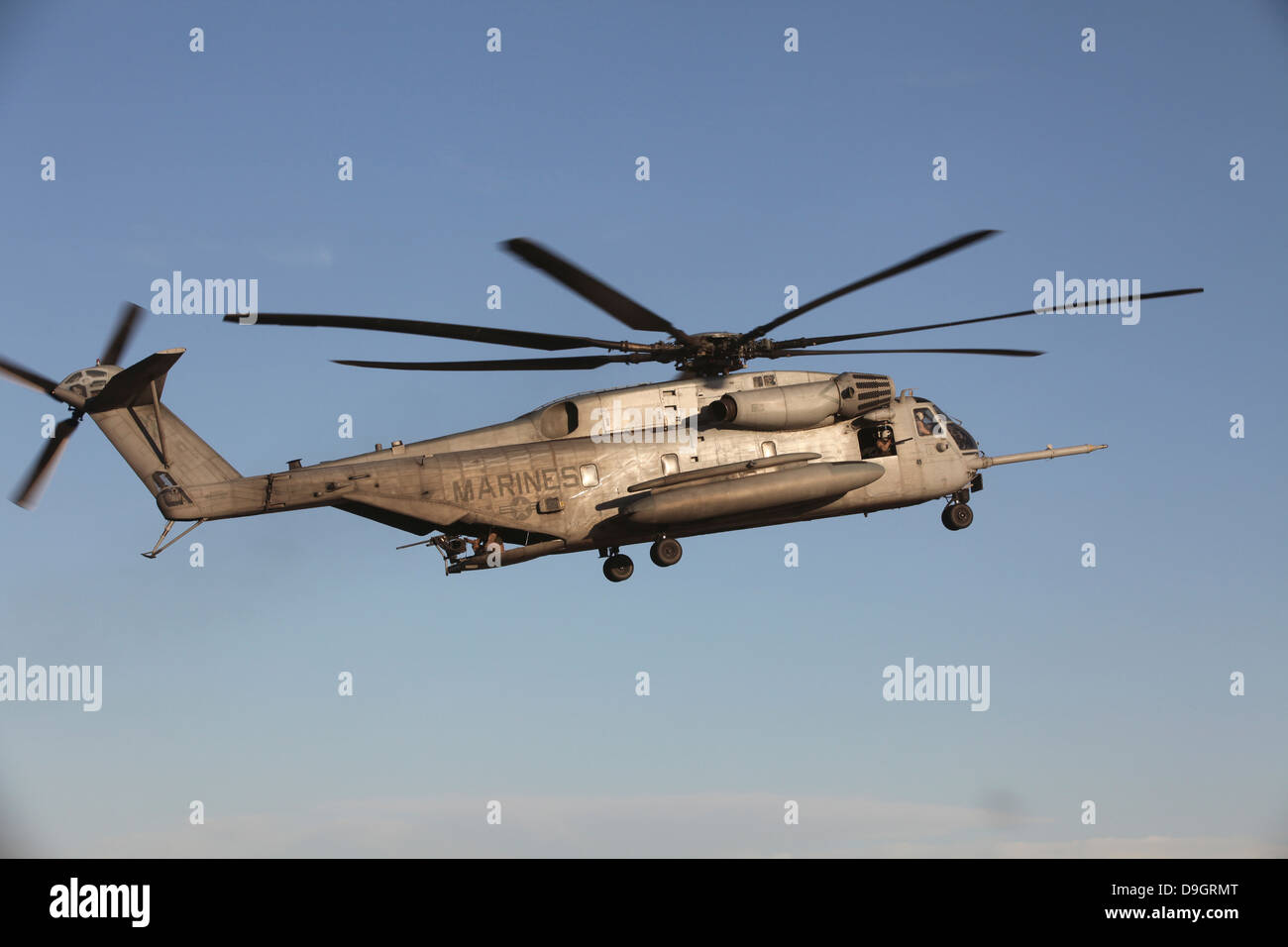 Ein US-Marinekorps CH-53 Sea Stallion-Hubschrauber. Stockfoto