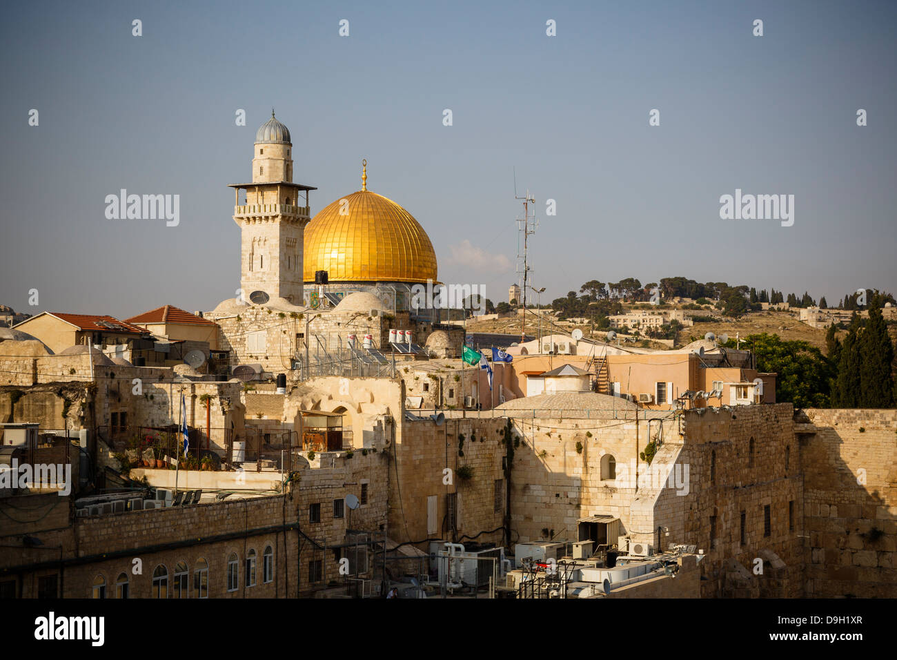 Blick auf die Kuppel der Moschee Rock, Jerusalem, Israel. Stockfoto