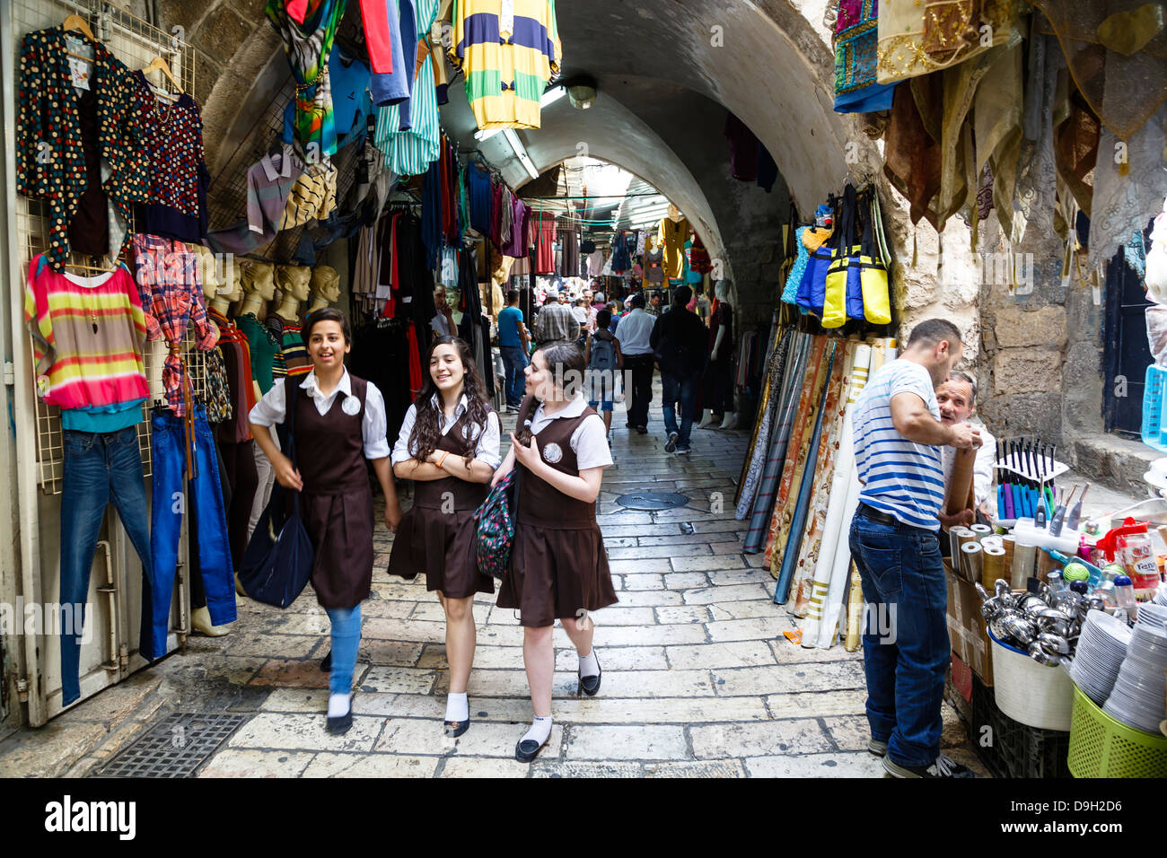 Arabischen Souk, Markthalle, im muslimischen Viertel in der Altstadt, Jerusalem, Israel. Stockfoto