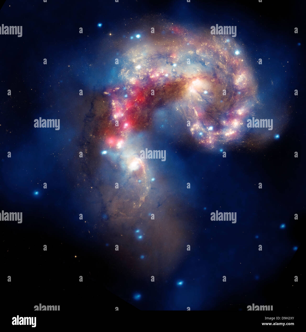 Die Antennen-Galaxien Stockfoto