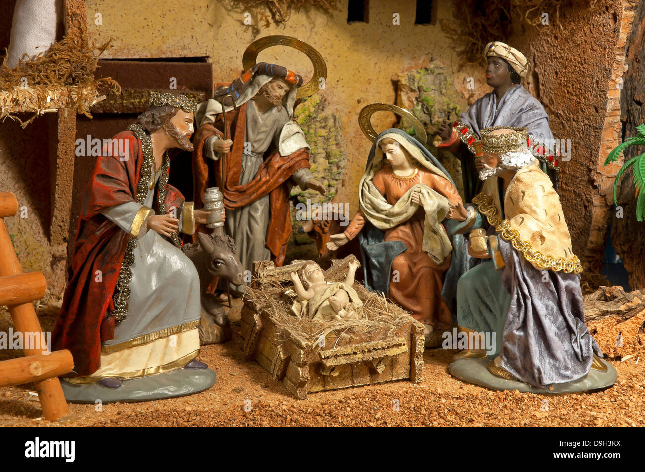Krippe und Sterndeuter Könige, Weihnachten, Spanien, Europa Stockfoto