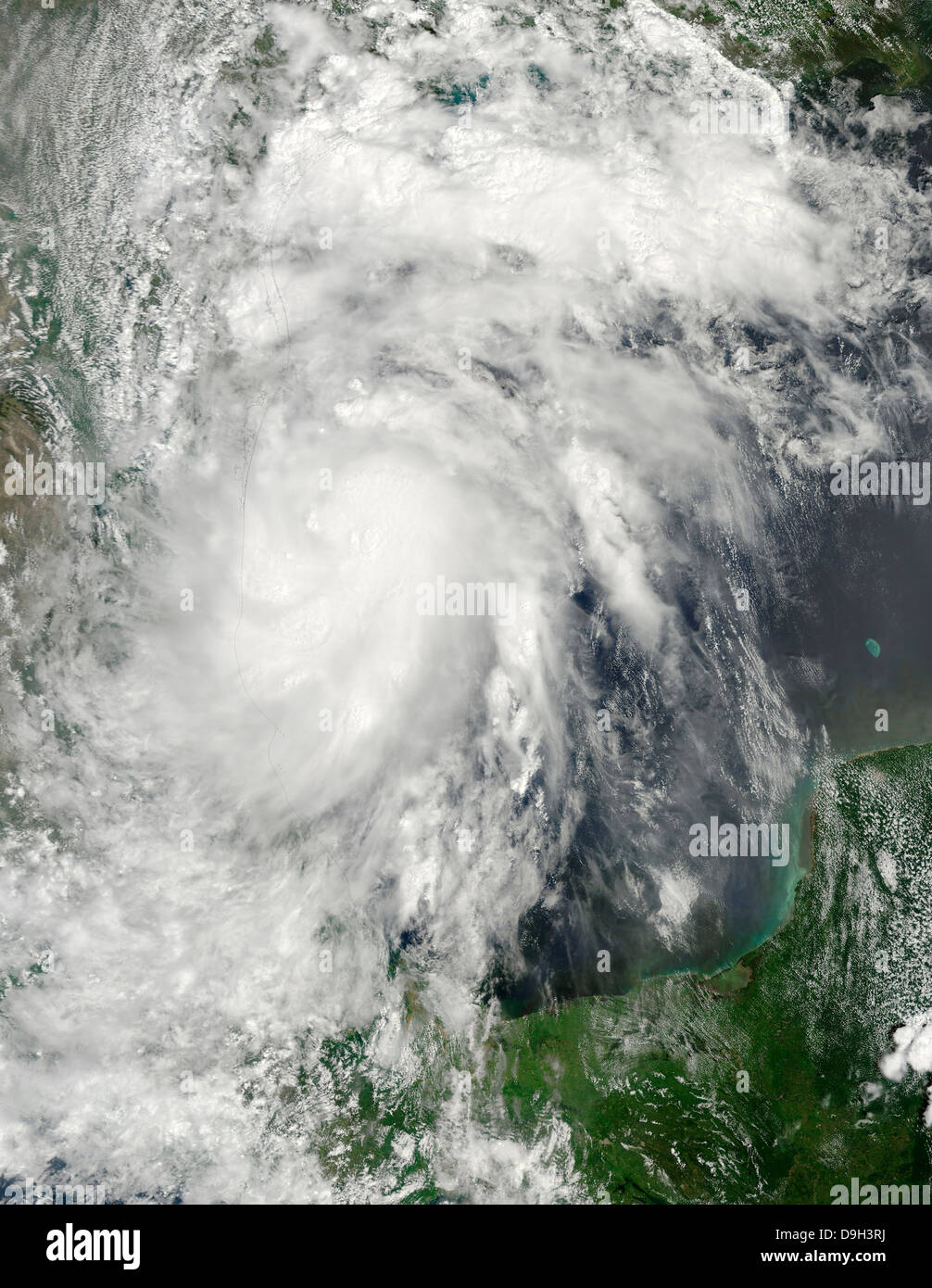 6. September 2010 - tropischer Sturm Hermine im Golf von Mexiko. Stockfoto