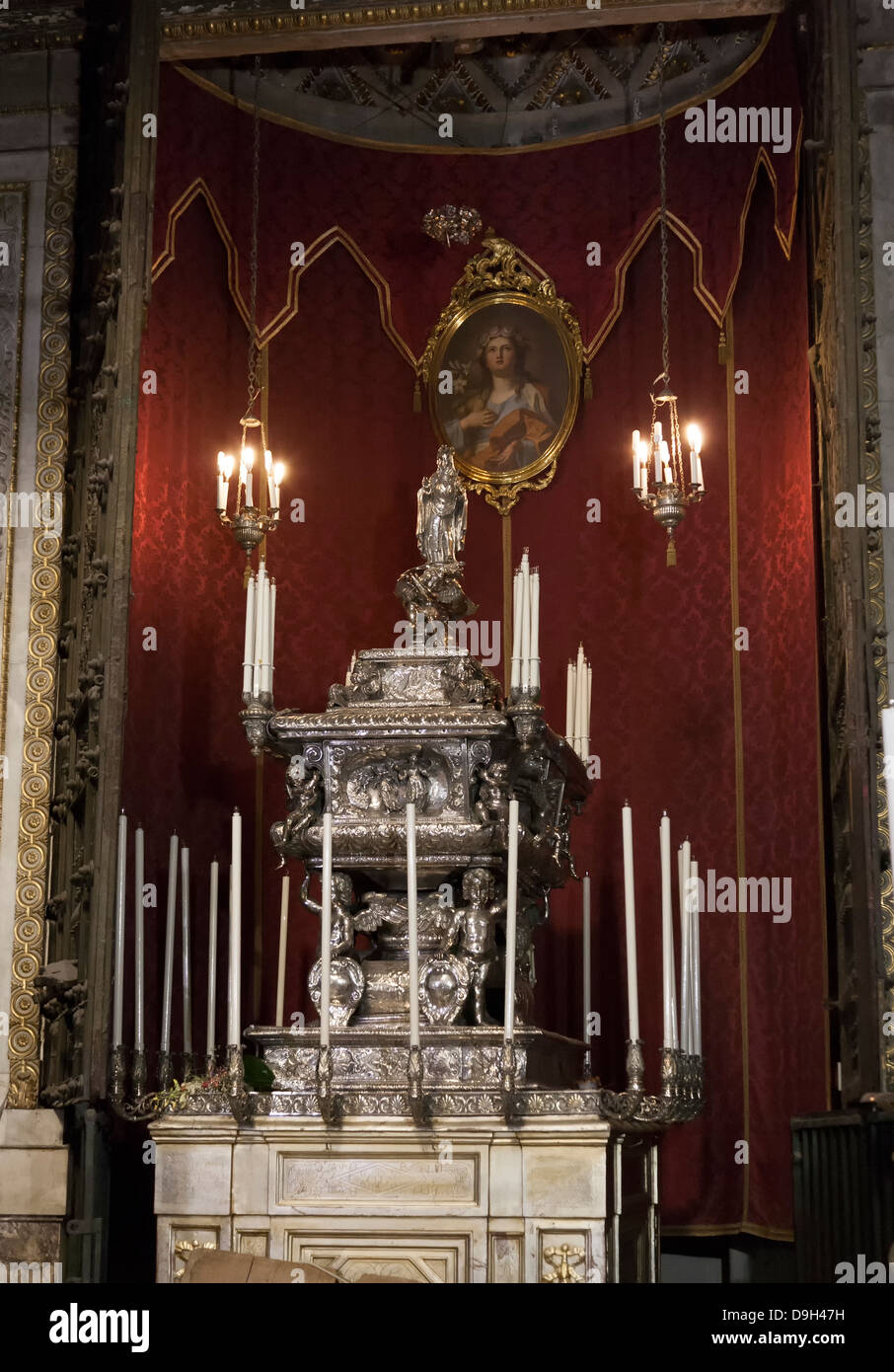 Reliquiar Kapelle der Stadtpatron Santa Rosalia, Cattedrale di Palermo, Palermo, Sizilien, Italien Stockfoto