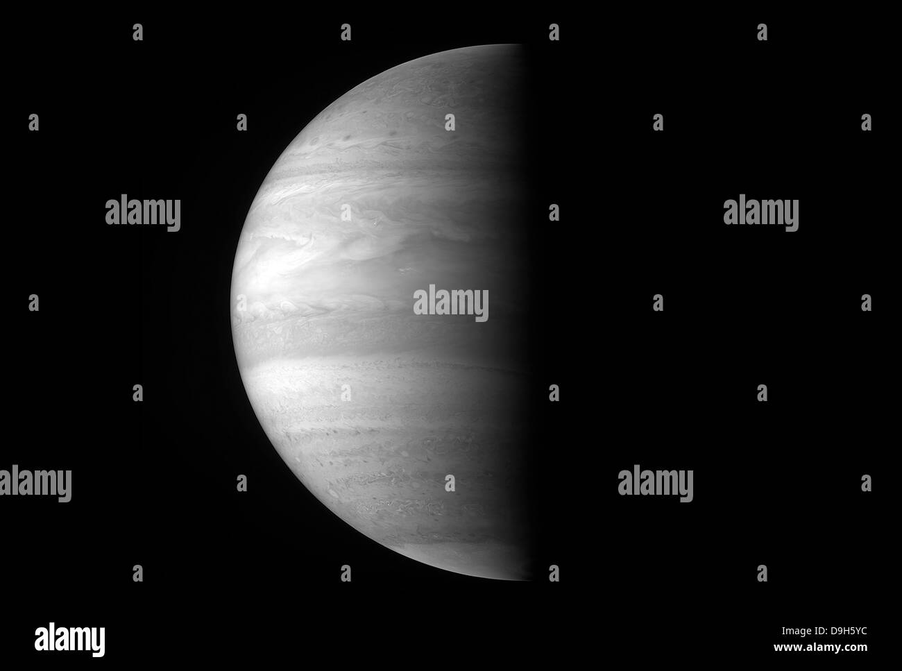 Nahaufnahme des Planeten Jupiter. Stockfoto