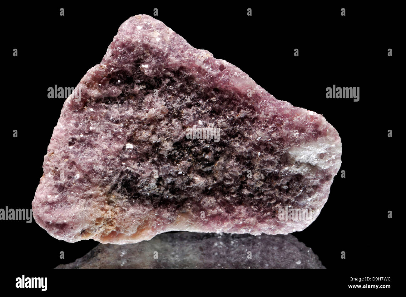 Lepidolith (Madagaskar) Lithium-haltige Glimmer Stockfoto