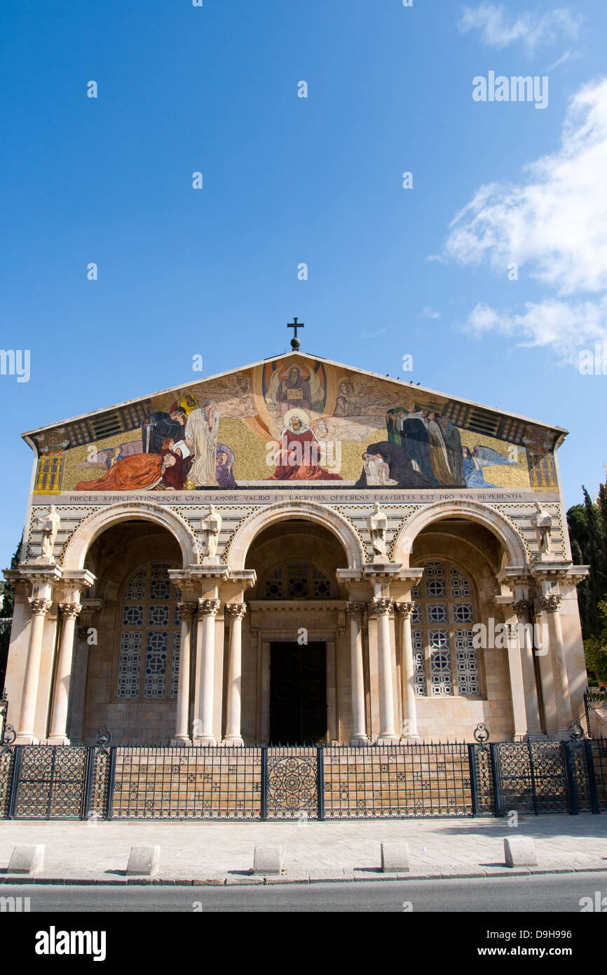 Church of All Nations im Garten von Gethsemane, Jerusalem, Israel Stockfoto