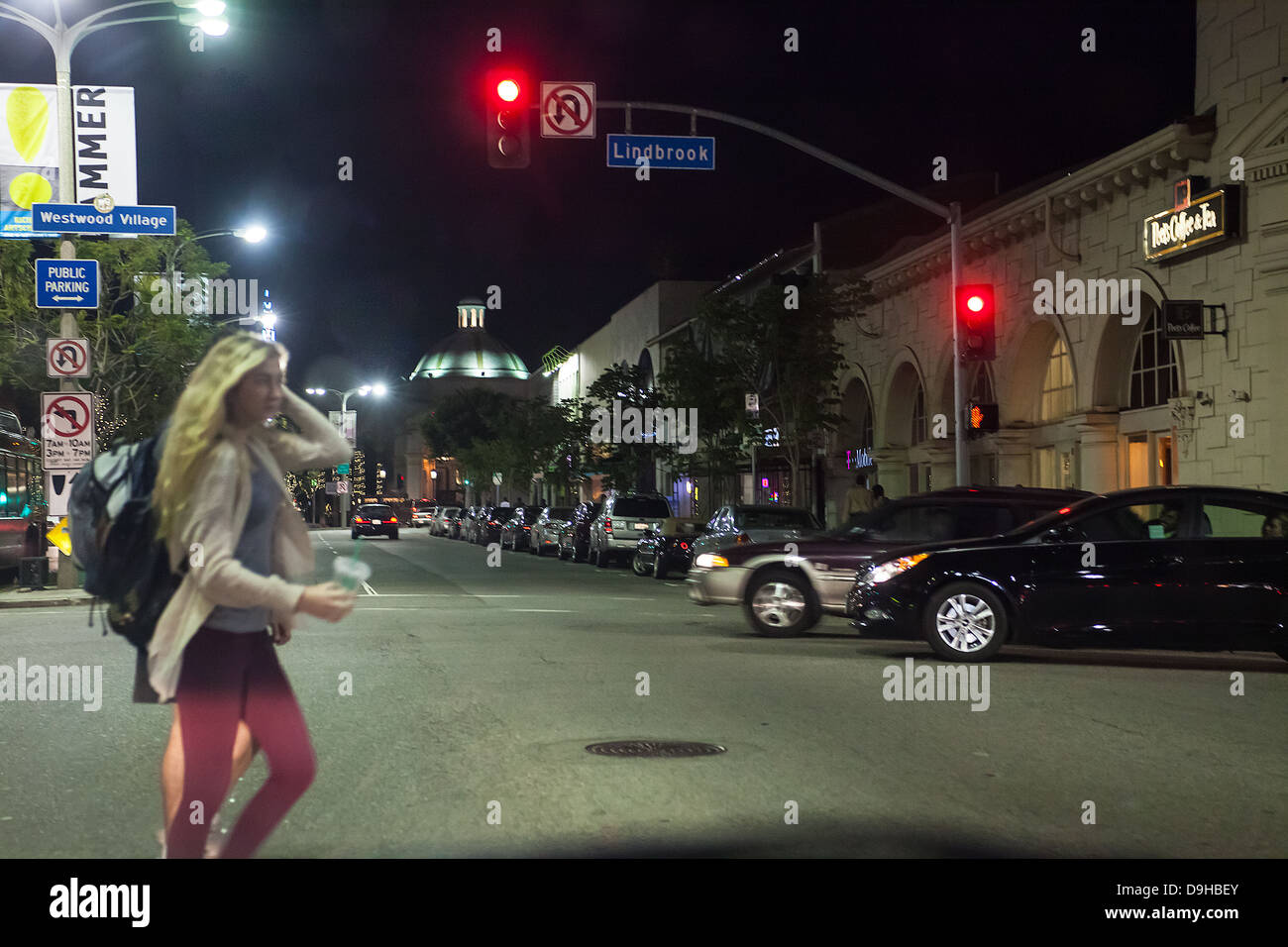Straßenleben in Westwood Village Los Angeles Kalifornien Stockfoto