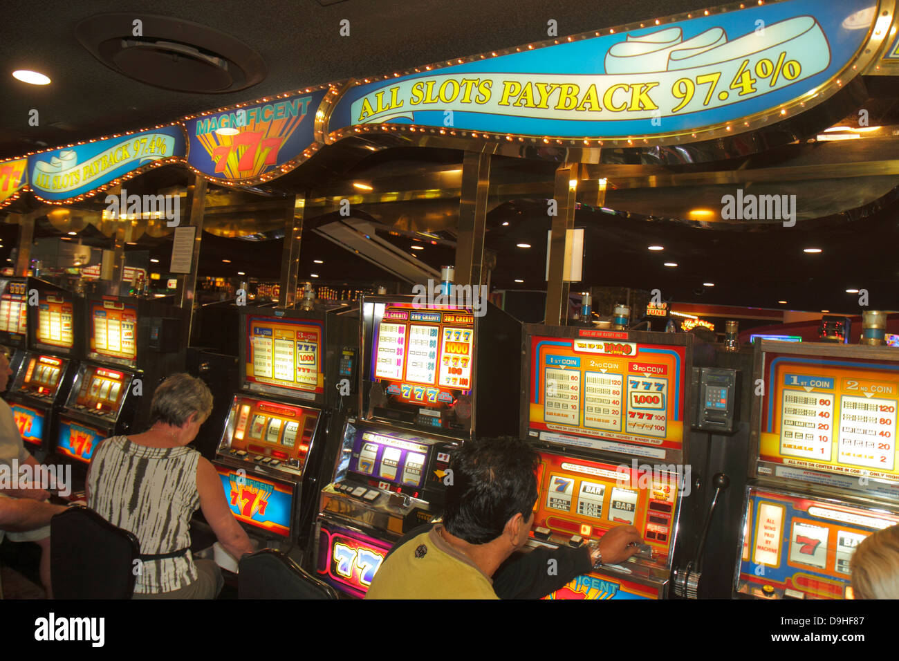Las Vegas Nevada, The Strip, South Las Vegas Boulevard, Circus Circus Hotel Casino, Spielautomaten, Glücksspiele, Spieler, Glück, NV130328018 Stockfoto