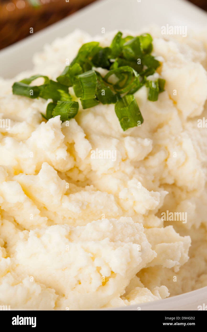 Frischen hausgemachten Kartoffelpüree vor dem Hintergrund Stockfoto
