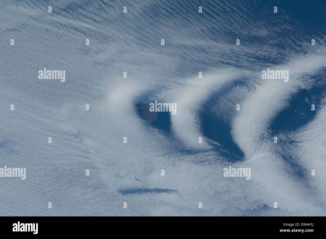 Wave-Wolken in der Nähe von Ile Aux Cochons. Stockfoto