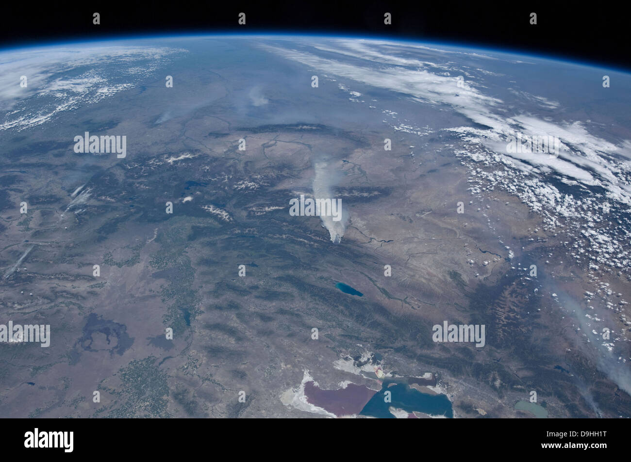 Blick vom Raum der wilde Feuer in den westlichen und südwestlichen Vereinigten Staaten Stockfoto