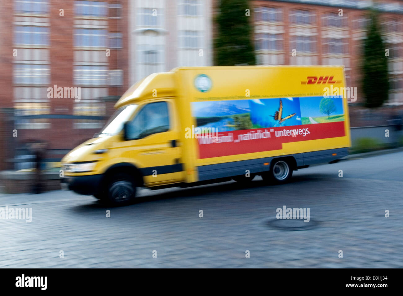 DHL-Lieferwagen Stockfoto