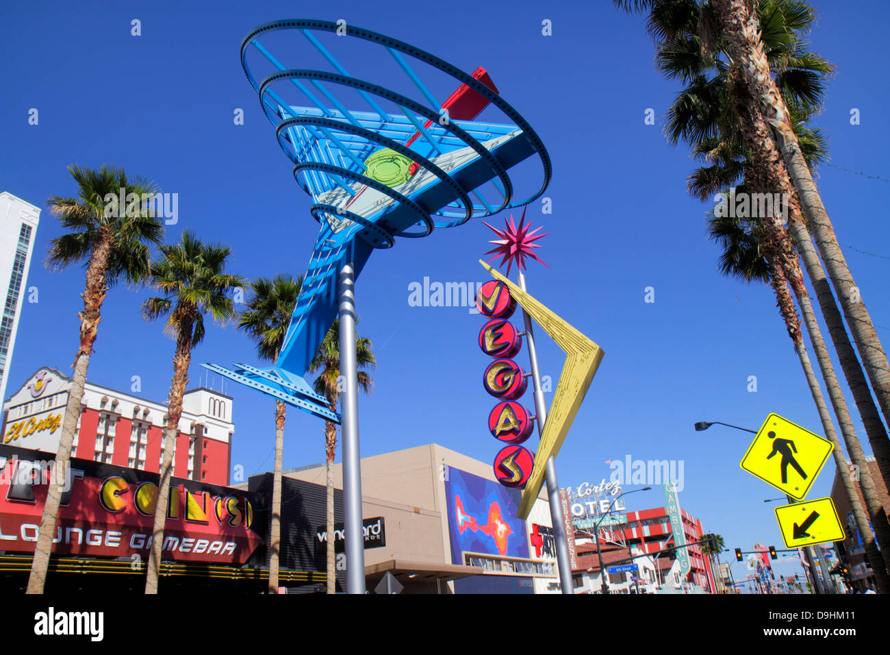 Las Vegas Nevada, Downtown, Freemont Street East District, Neonschild, NV130329088 Stockfoto