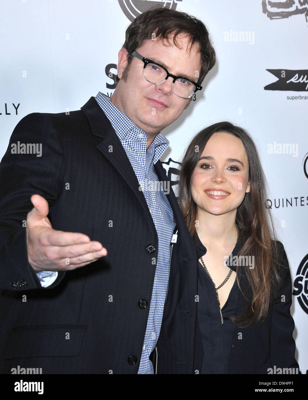 Ellen Page und Rainn Wilson Los Angeles-premiere von "Super" statt im ägyptischen Theater - Ankünfte Los Angeles, Kalifornien - 21.03.11 Stockfoto