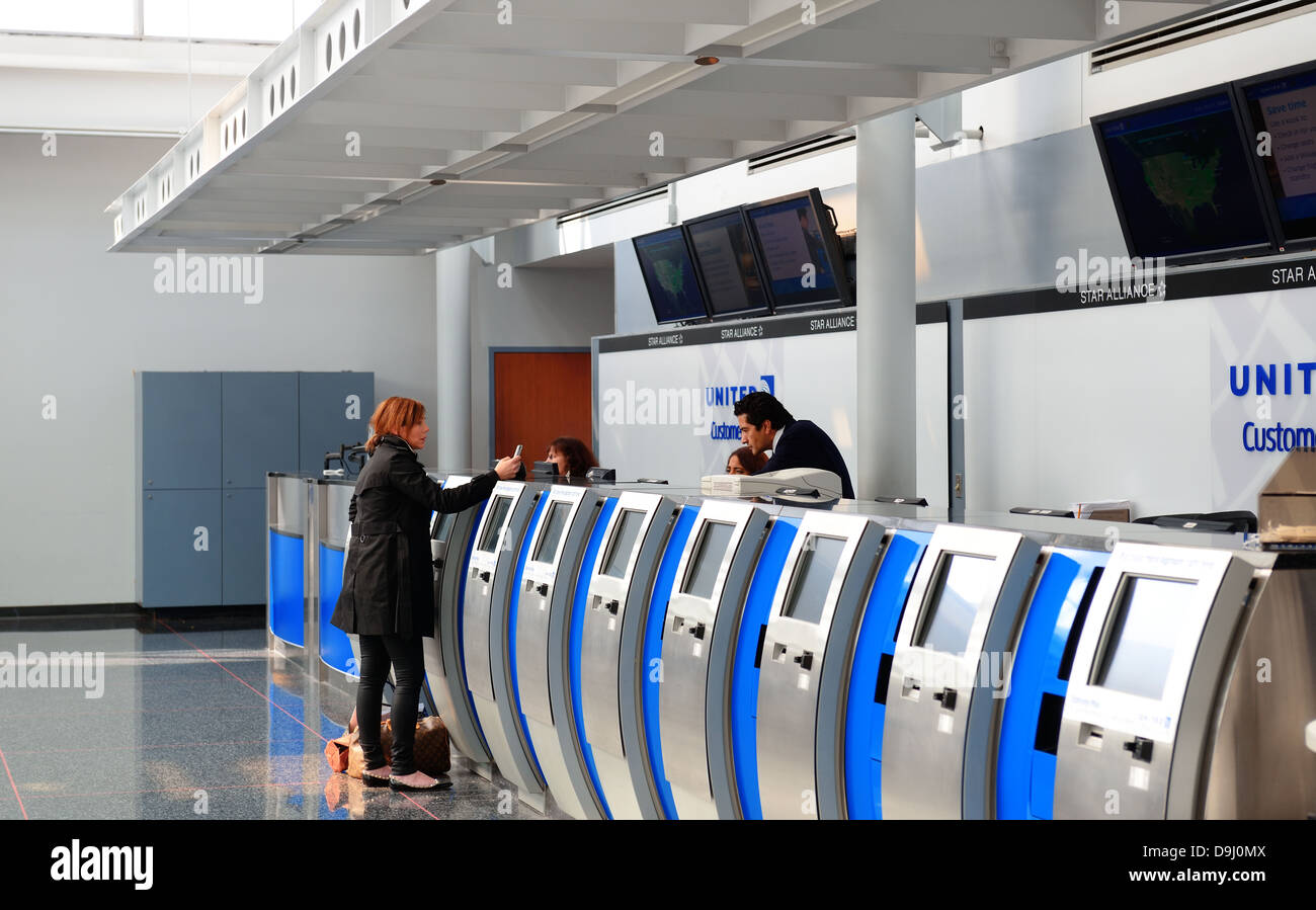 Chicago O' Hare Airport Interieur Stockfoto