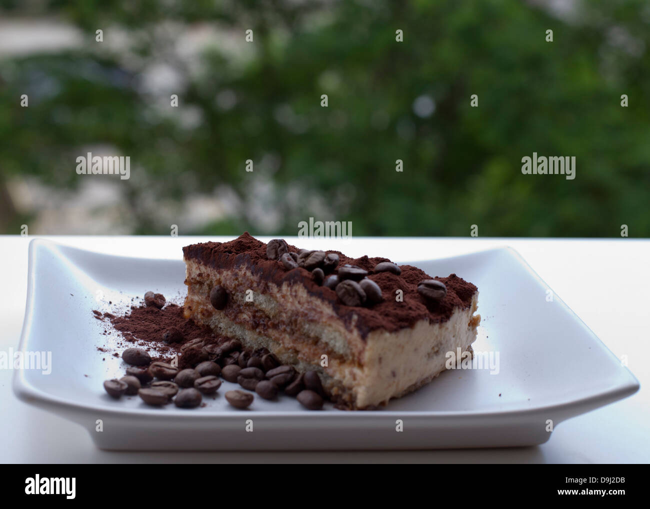 Tiramisu, Kaffee, Kuchen, Dessert, Kaffee-Korn Stockfoto