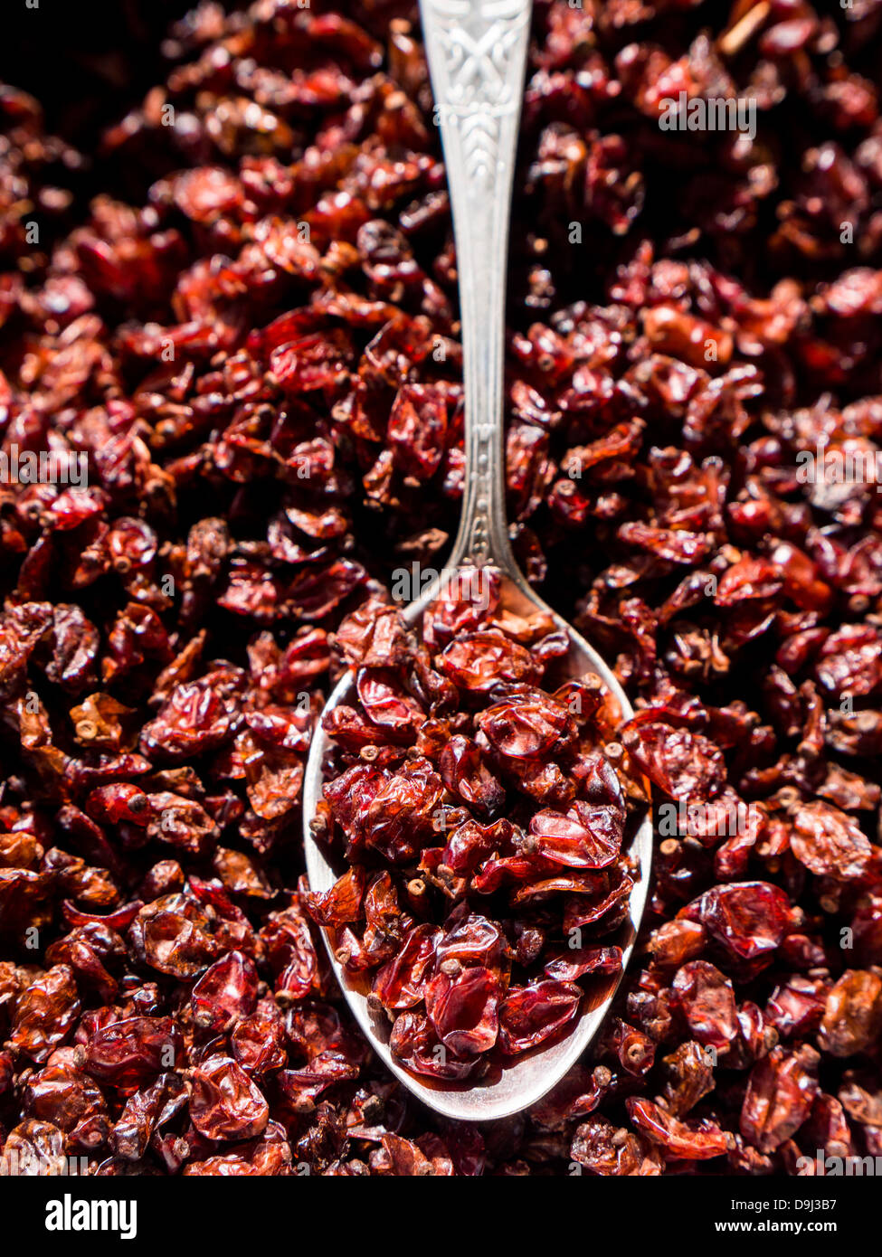 Getrocknete Cranberries. Stockfoto