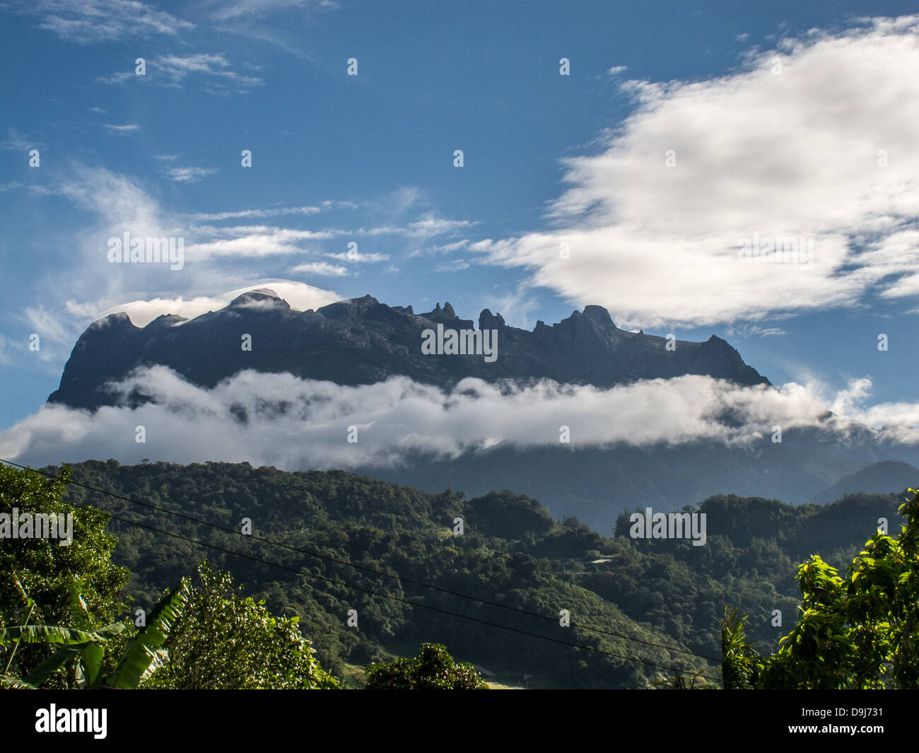 Berg Mount Kinabalu in Sabah auf der Insel von Borneo Malaysia Asien Stockfoto