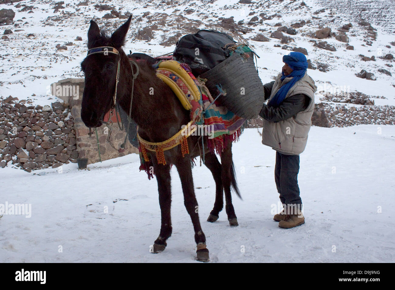 Trekking in Marokko in der Nähe von Imlil Stockfoto