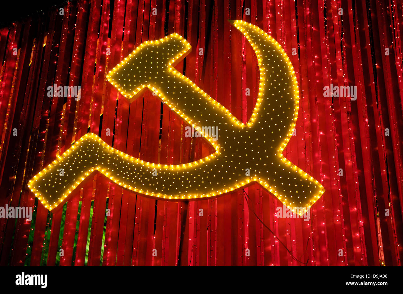 Kommunistische Symbol Hammer und Sichel Stockfoto