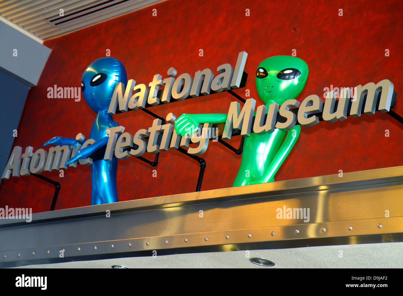 Las Vegas Nevada, Flamingo Road, National Atomic Testing Museum, Entwicklung von Atomwaffen, Gebiet 51, Ausländer, NV130401041 Stockfoto