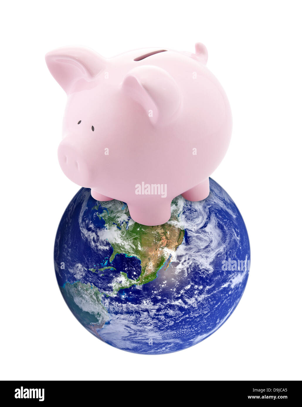 Global Banking. Earth-Bild von der Nasa zur Verfügung gestellt. Stockfoto