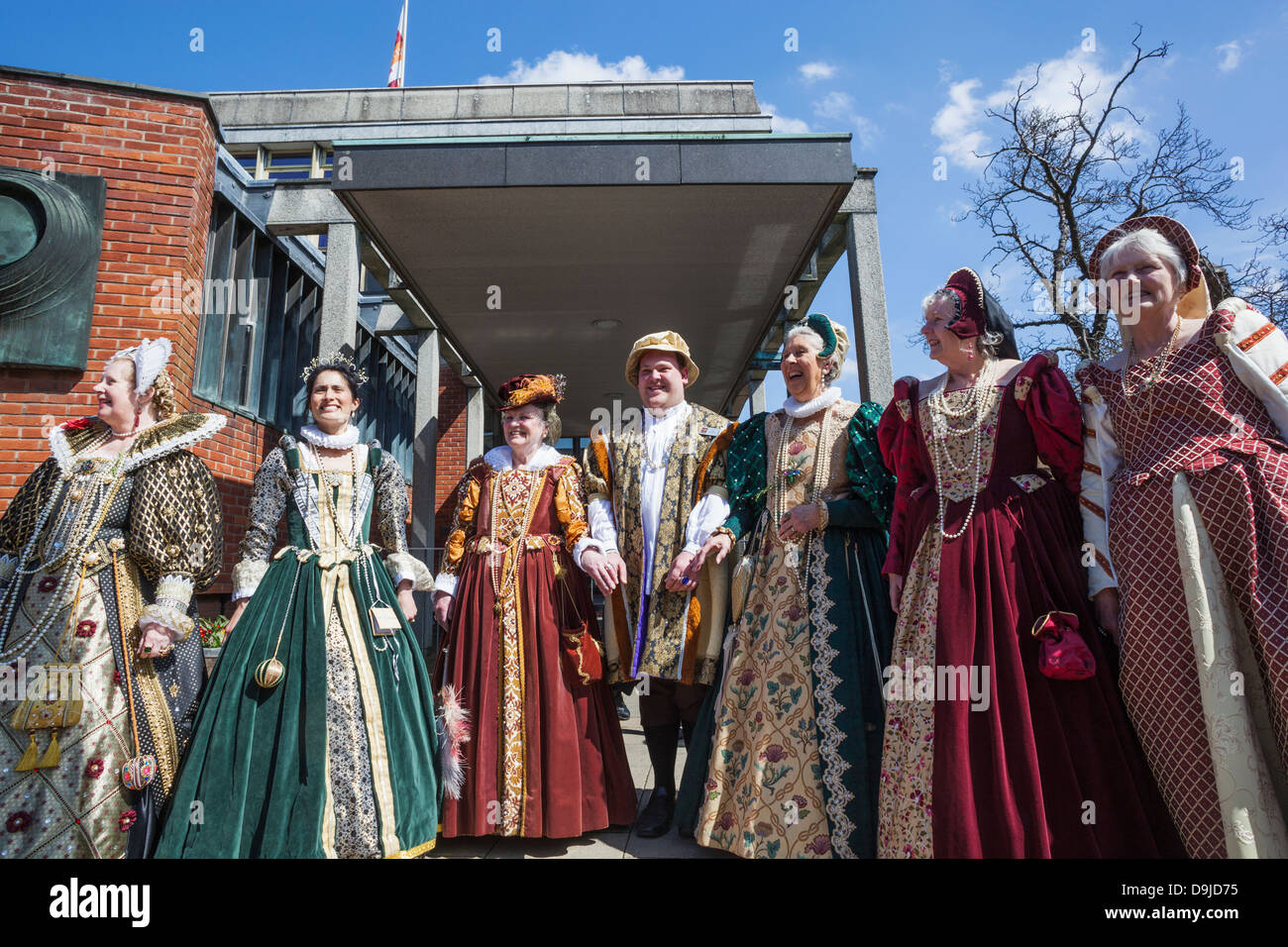 Damen Kostüm Tudor England, Warwickshire, Stratford Stockfoto
