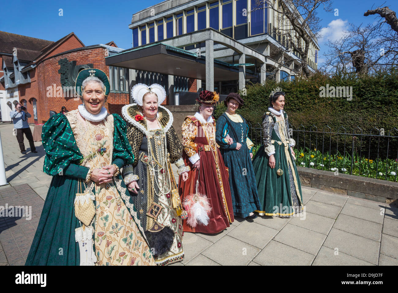 Damen Kostüm Tudor England, Warwickshire, Stratford Stockfoto