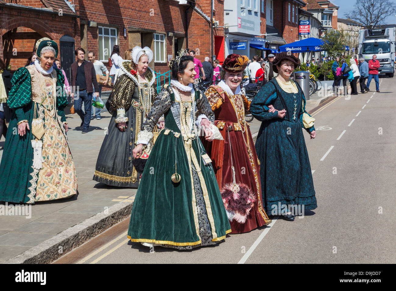 Damen Kostüm Tudor England, Warwickshire, Stratford Stockfoto