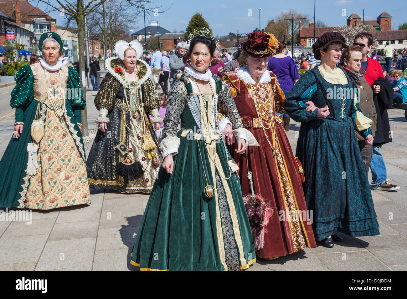 Damen Kostüm Tudor England, Warwickshire, Stratford Stockfoto