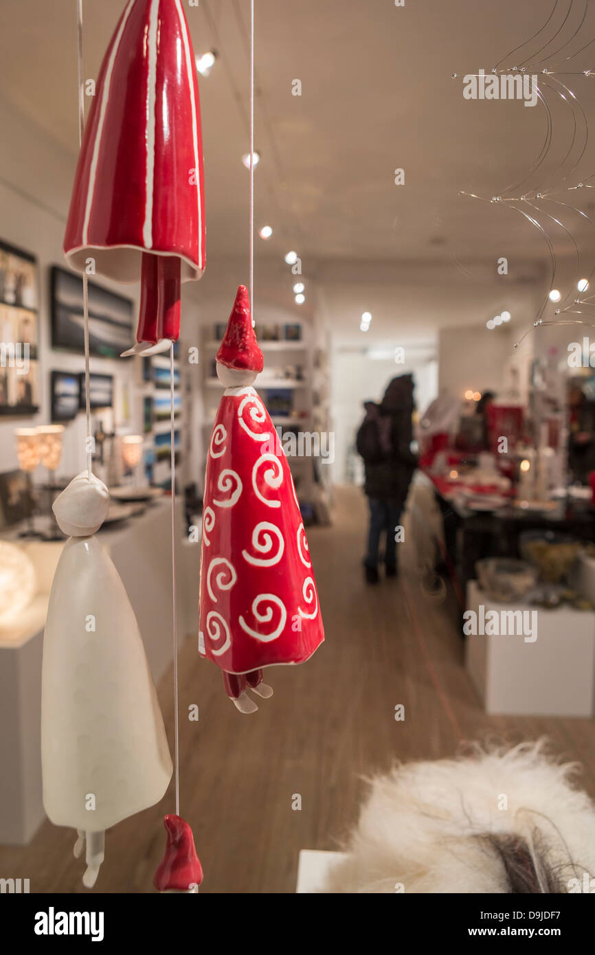 Einkaufen in der Ferienzeit, Reykjavik, Island Stockfoto