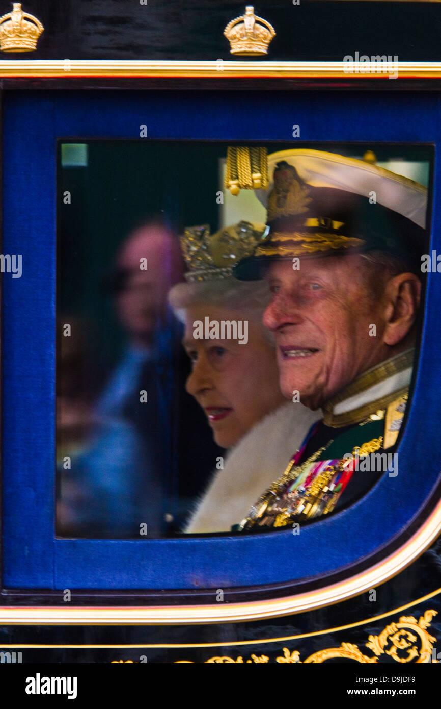Die Zustand-Öffnung des Parlaments-London Stockfoto