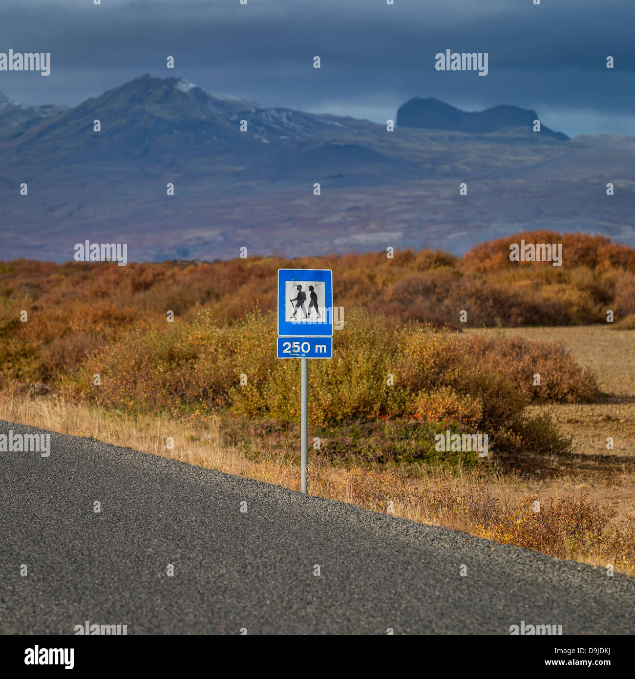 Herbstliche Landschaft, Mt. Kolbeinsstadarfjall, Snaefellsnes Halbinsel, Island. Stockfoto