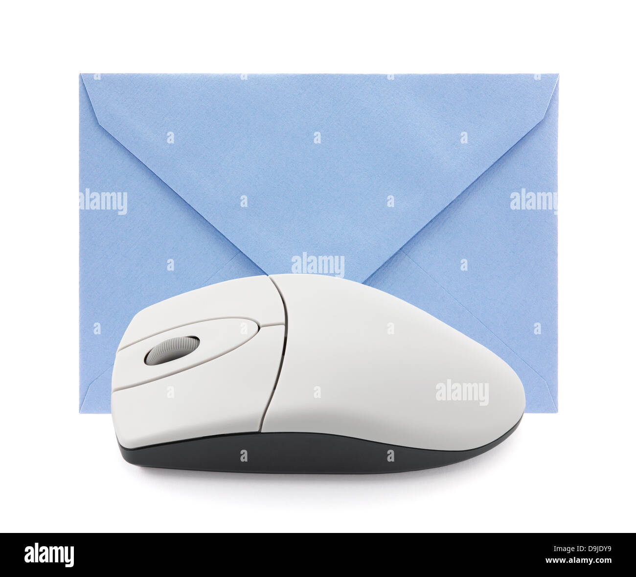 Computermaus mit Umschlag, Konzept der e-Mail Stockfoto