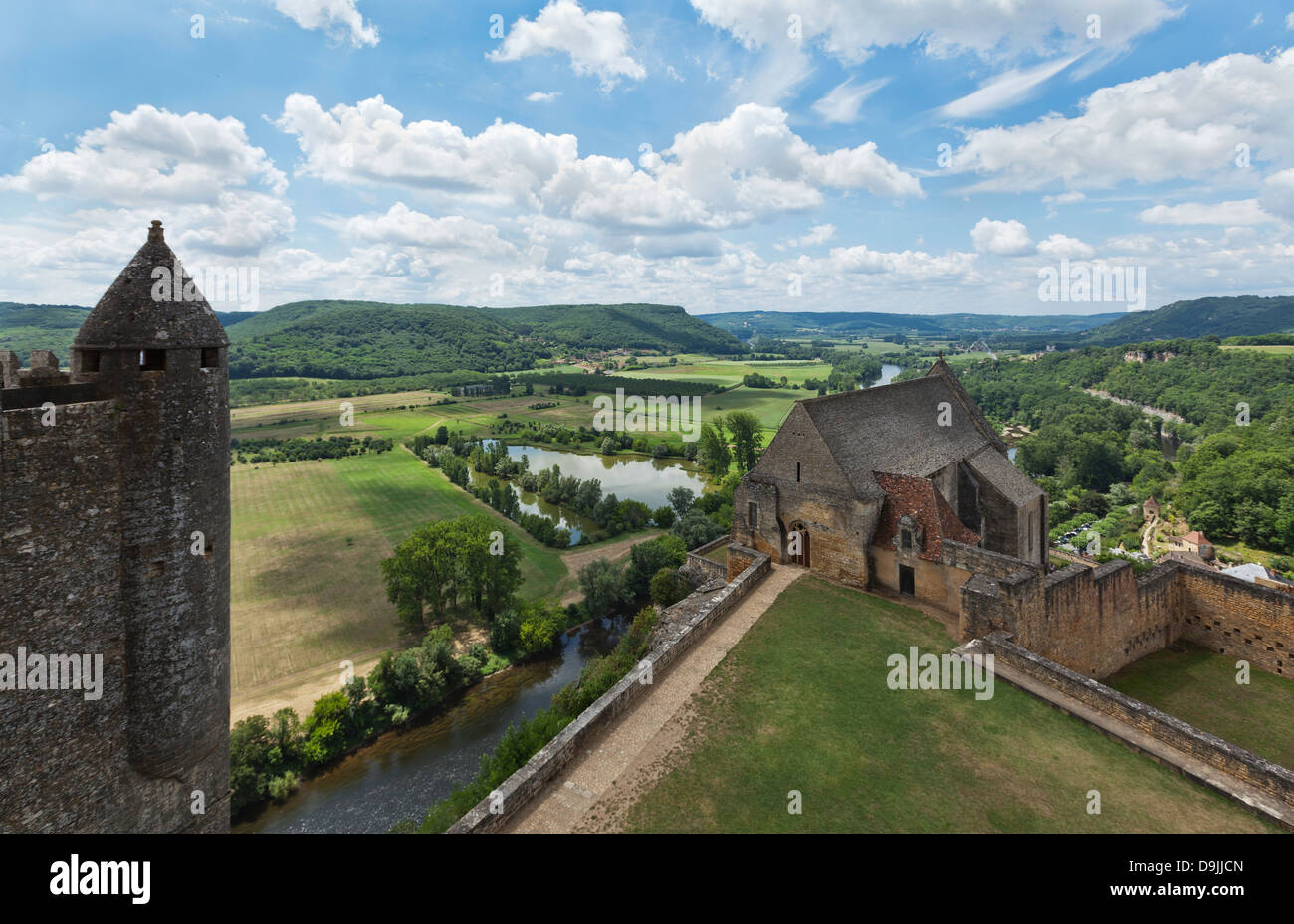 Chateau de Beynac et Cazenac, Beynac, Dordogne, Frankreich Stockfoto