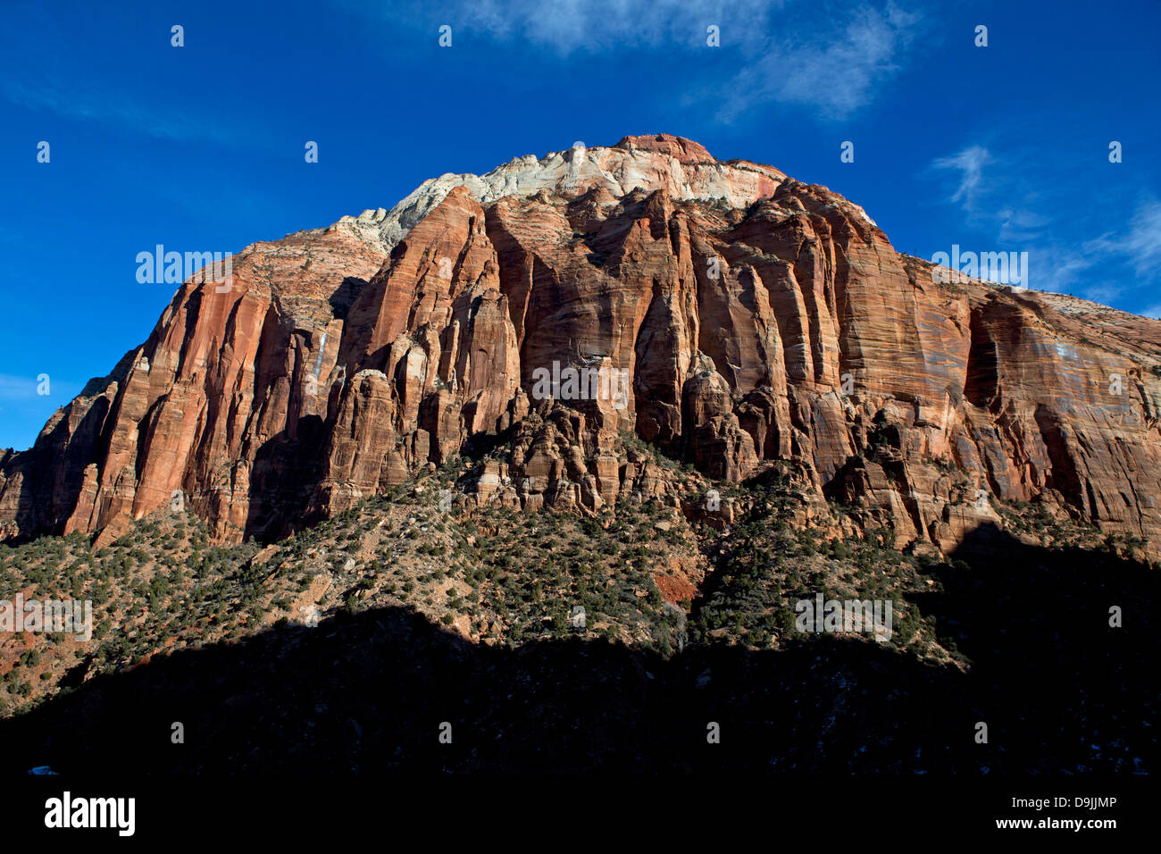 Großen Felsformationen, Zion Nationalpark, Utah, Vereinigte Staaten von Amerika Stockfoto