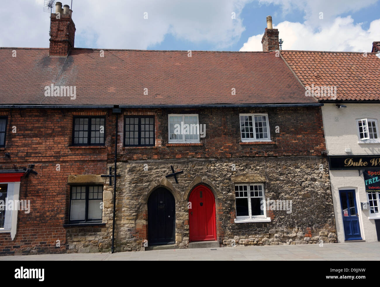 Ferienhäuser im Zentrum von Lincoln, England Stockfoto