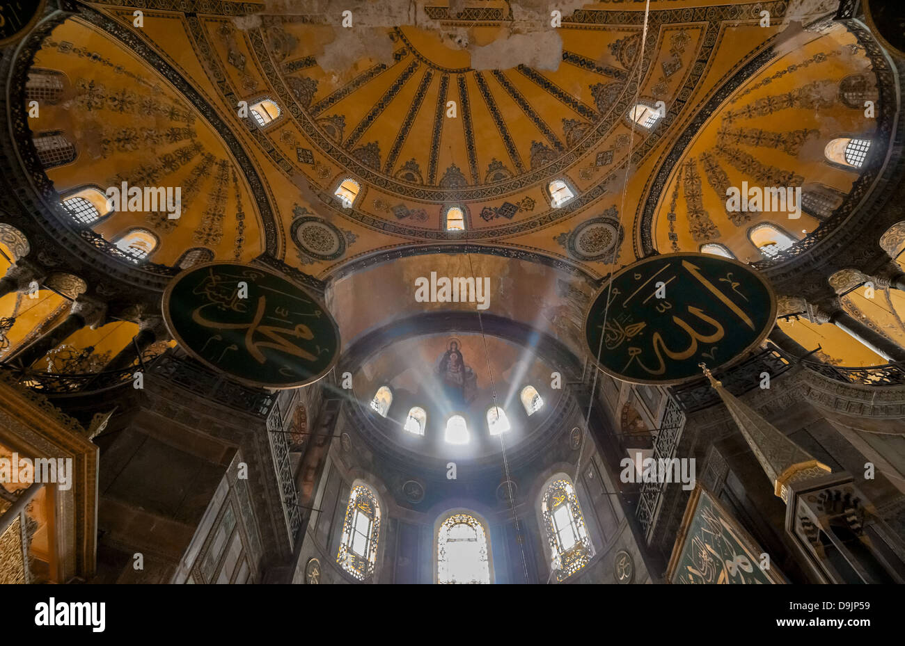 Innenraum der Hagia Sophia, Istanbul Stockfoto