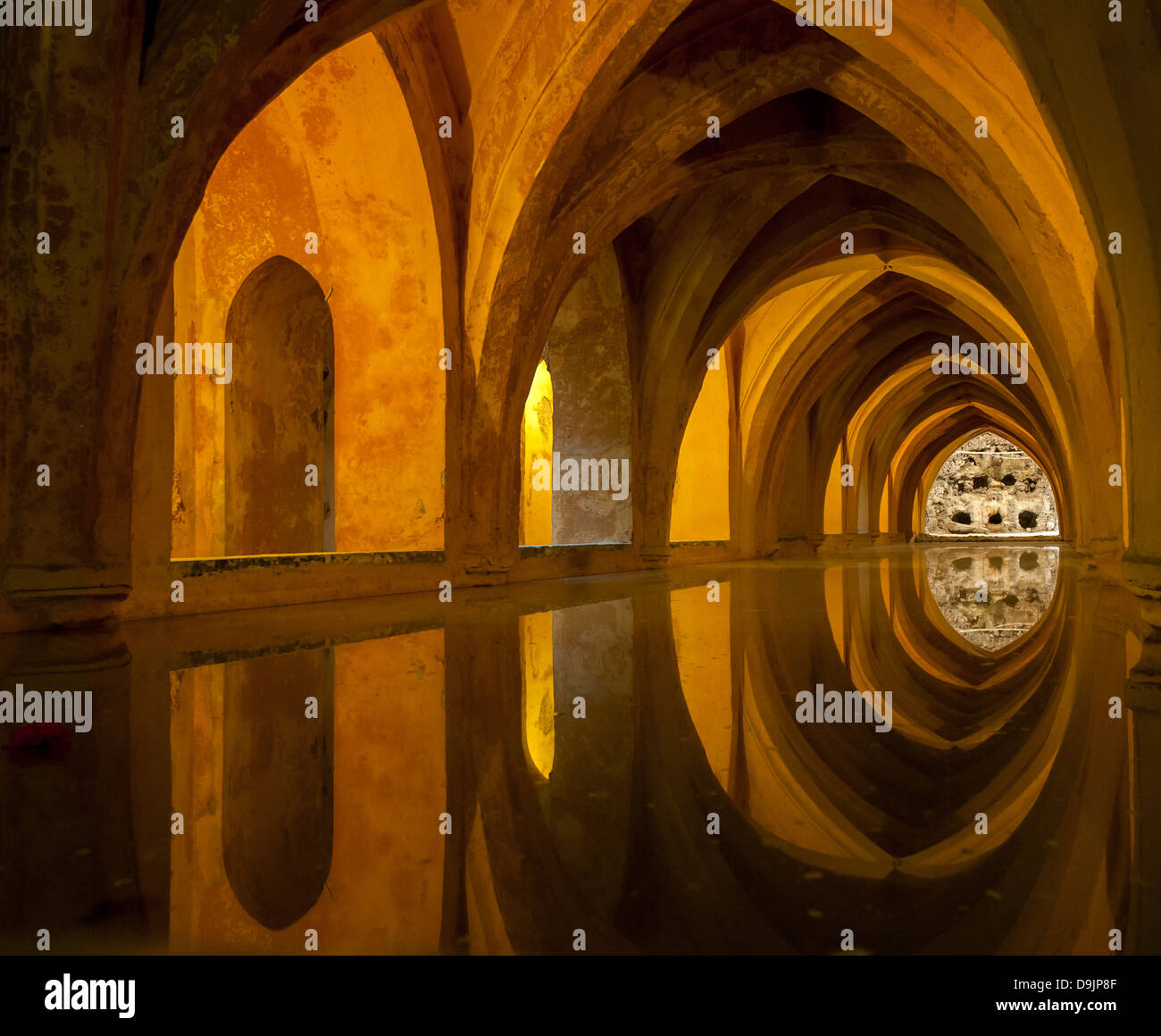 Bad im Alcazar, Sevilla, Spanien Stockfoto