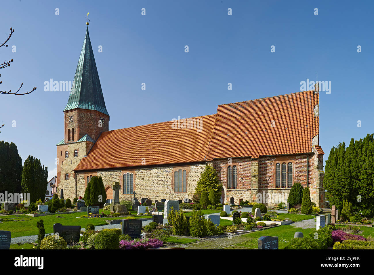 St.-Urban-Kirche in Dorum, Wursten, Landkreis Cuxhaven, Niedersachsen, Deutschland Stockfoto