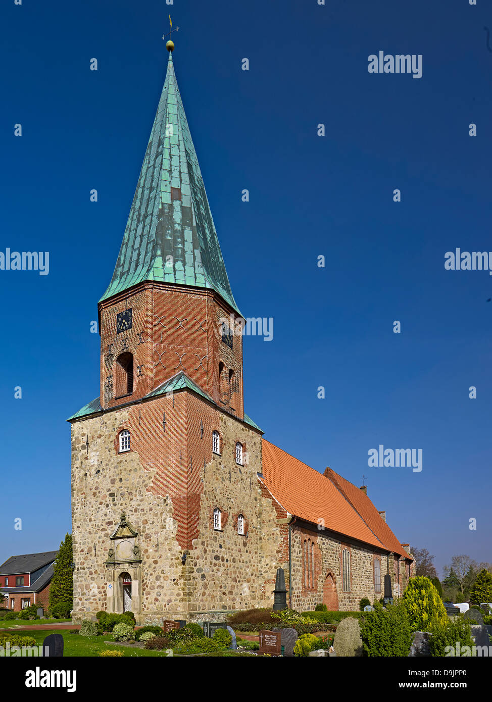 St.-Urban-Kirche in Dorum, Wursten, Landkreis Cuxhaven, Niedersachsen, Deutschland Stockfoto