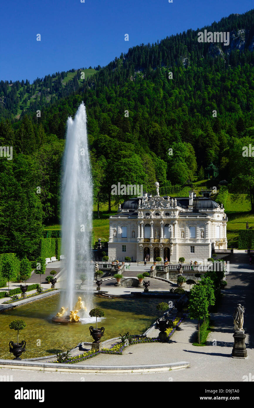 Schloss Linderhof, Oberbayern, Deutschland Stockfoto
