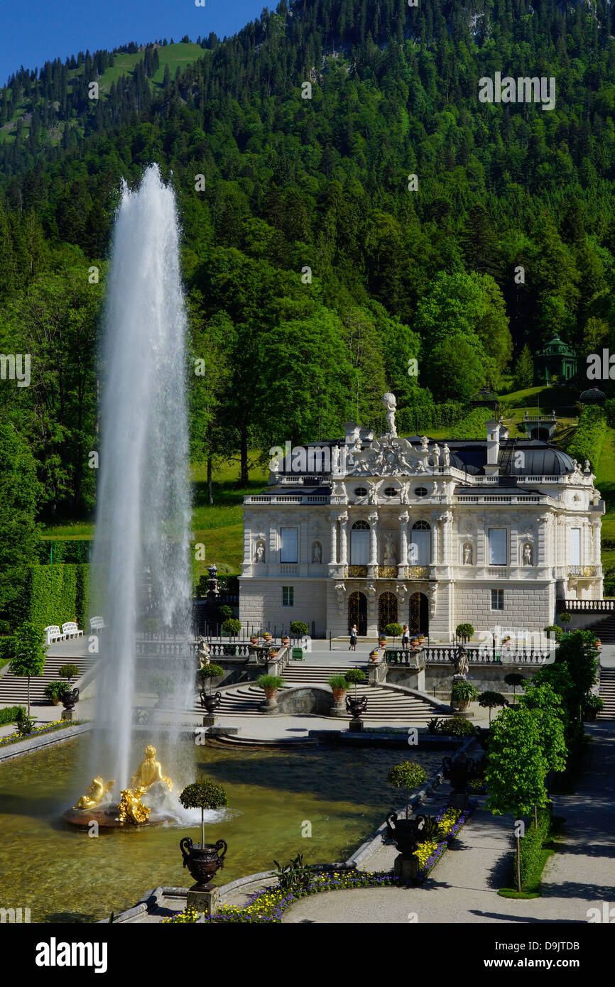 Schloss Linderhof, Oberbayern, Deutschland Stockfoto