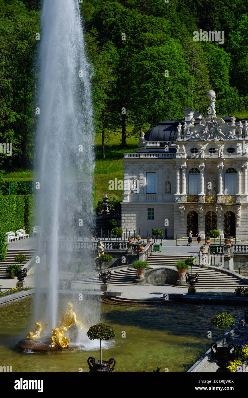 Schloss Linderhof, Oberbayern, Deutschland Stockfoto