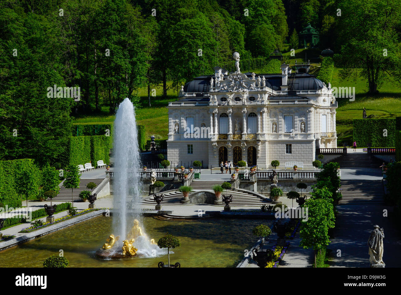 Schloss Linderhof, Oberbayern, Deutschland Stockfoto