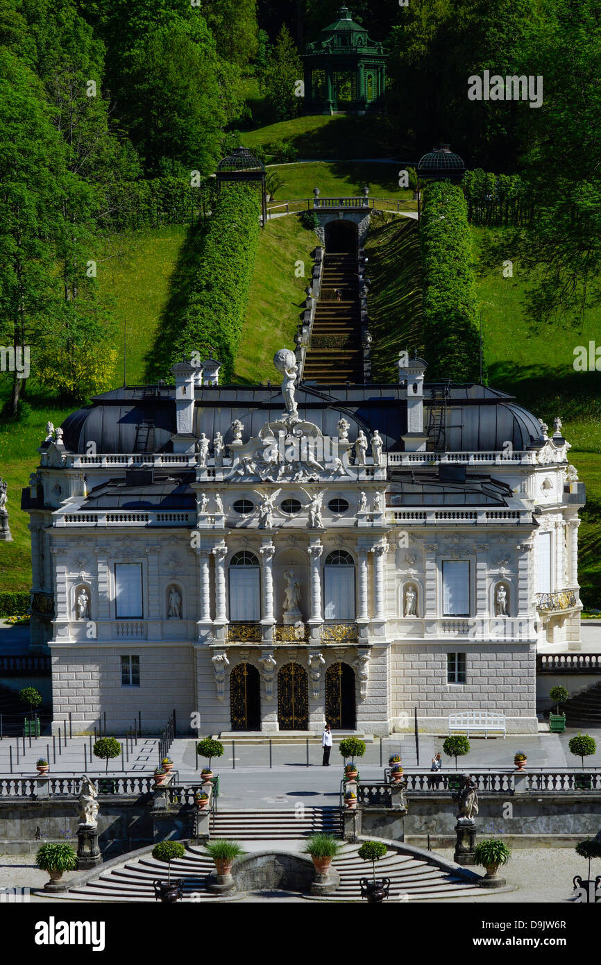 Schloss Linderhof, Oberbayern, Deutschland Stockfoto